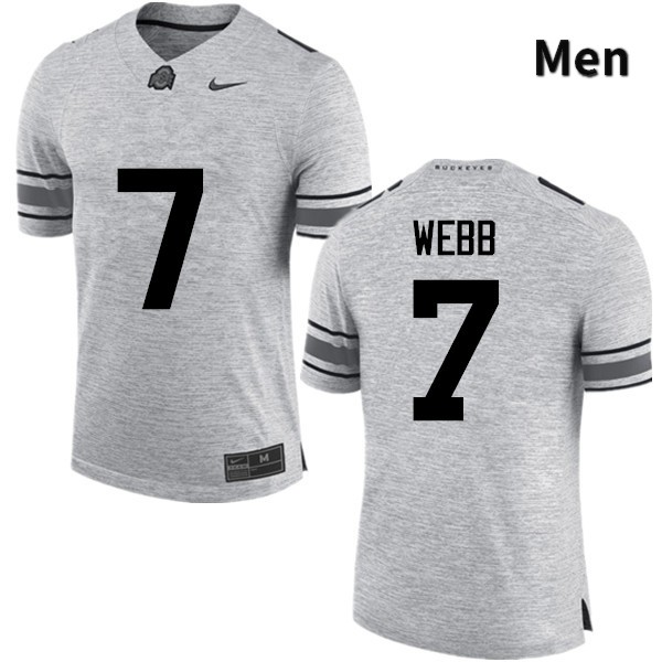 Ohio State Buckeyes Damon Webb Men's #7 Gray Game Stitched College Football Jersey